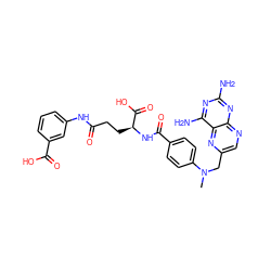 CN(Cc1cnc2nc(N)nc(N)c2n1)c1ccc(C(=O)N[C@@H](CCC(=O)Nc2cccc(C(=O)O)c2)C(=O)O)cc1 ZINC000027655380