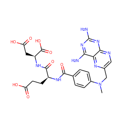 CN(Cc1cnc2nc(N)nc(N)c2n1)c1ccc(C(=O)N[C@@H](CCC(=O)O)C(=O)N[C@@H](CC(=O)O)C(=O)O)cc1 ZINC000005385829