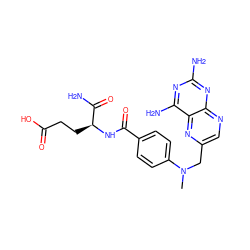 CN(Cc1cnc2nc(N)nc(N)c2n1)c1ccc(C(=O)N[C@@H](CCC(=O)O)C(N)=O)cc1 ZINC000001563941