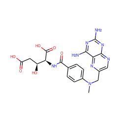 CN(Cc1cnc2nc(N)nc(N)c2n1)c1ccc(C(=O)N[C@H](C(=O)O)[C@@H](O)CC(=O)O)cc1 ZINC000013860908