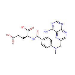 CN(Cc1cnc2ncnc(N)c2n1)c1ccc(C(=O)N[C@@H](CCC(=O)O)C(=O)O)cc1 ZINC000013860917