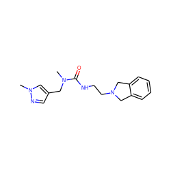 CN(Cc1cnn(C)c1)C(=O)NCCN1Cc2ccccc2C1 ZINC000068408255