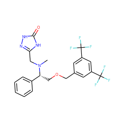 CN(Cc1n[nH]c(=O)[nH]1)[C@H](COCc1cc(C(F)(F)F)cc(C(F)(F)F)c1)c1ccccc1 ZINC000027640365