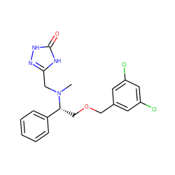 CN(Cc1n[nH]c(=O)[nH]1)[C@H](COCc1cc(Cl)cc(Cl)c1)c1ccccc1 ZINC000027639171