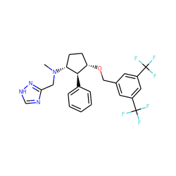 CN(Cc1nc[nH]n1)[C@@H]1CC[C@H](OCc2cc(C(F)(F)F)cc(C(F)(F)F)c2)[C@H]1c1ccccc1 ZINC000036324238