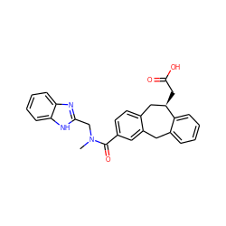 CN(Cc1nc2ccccc2[nH]1)C(=O)c1ccc2c(c1)Cc1ccccc1[C@H](CC(=O)O)C2 ZINC000029481976