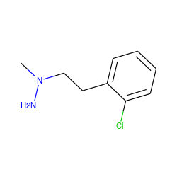 CN(N)CCc1ccccc1Cl ZINC000064475148