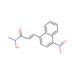 CN(O)C(=O)/C=C/c1ccc([N+](=O)[O-])c2ccccc12 ZINC000028106748