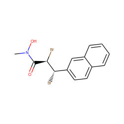 CN(O)C(=O)[C@@H](Br)[C@@H](Br)c1ccc2ccccc2c1 ZINC000028097047