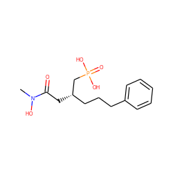 CN(O)C(=O)C[C@@H](CCCc1ccccc1)CP(=O)(O)O ZINC000230570823