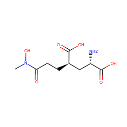 CN(O)C(=O)CC[C@H](C[C@H](N)C(=O)O)C(=O)O ZINC000095596091