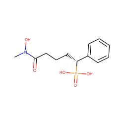 CN(O)C(=O)CCC[C@H](c1ccccc1)P(=O)(O)O ZINC000299819781