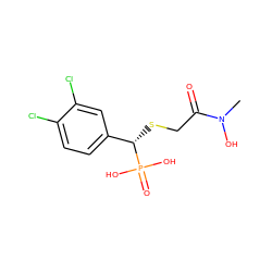 CN(O)C(=O)CS[C@@H](c1ccc(Cl)c(Cl)c1)P(=O)(O)O ZINC000096284904