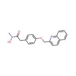 CN(O)C(=O)Cc1ccc(OCc2ccc3ccccc3n2)cc1 ZINC000029487798