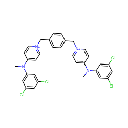 CN(c1cc[n+](Cc2ccc(C[n+]3ccc(N(C)c4cc(Cl)cc(Cl)c4)cc3)cc2)cc1)c1cc(Cl)cc(Cl)c1 ZINC000028463537