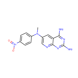 CN(c1ccc([N+](=O)[O-])cc1)c1cnc2nc(N)nc(N)c2c1 ZINC000096269960