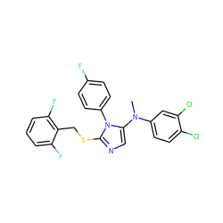 CN(c1ccc(Cl)c(Cl)c1)c1cnc(SCc2c(F)cccc2F)n1-c1ccc(F)cc1 ZINC001772619924