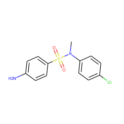 CN(c1ccc(Cl)cc1)S(=O)(=O)c1ccc(N)cc1 ZINC000011757504