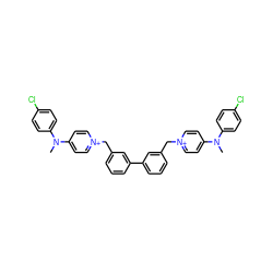 CN(c1ccc(Cl)cc1)c1cc[n+](Cc2cccc(-c3cccc(C[n+]4ccc(N(C)c5ccc(Cl)cc5)cc4)c3)c2)cc1 ZINC000028457540