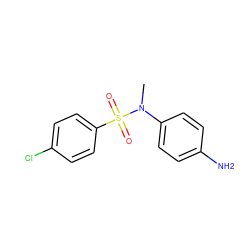 CN(c1ccc(N)cc1)S(=O)(=O)c1ccc(Cl)cc1 ZINC000020374281