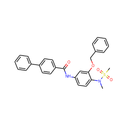 CN(c1ccc(NC(=O)c2ccc(-c3ccccc3)cc2)cc1OCc1ccccc1)S(C)(=O)=O ZINC000029135934