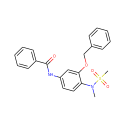 CN(c1ccc(NC(=O)c2ccccc2)cc1OCc1ccccc1)S(C)(=O)=O ZINC000029136155