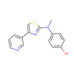 CN(c1ccc(O)cc1)c1nc(-c2cccnc2)cs1 ZINC000000613018