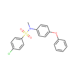 CN(c1ccc(Oc2ccccc2)cc1)S(=O)(=O)c1ccc(Cl)cc1 ZINC000224703930