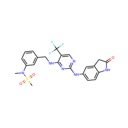 CN(c1cccc(CNc2nc(Nc3ccc4c(c3)CC(=O)N4)ncc2C(F)(F)F)c1)S(C)(=O)=O ZINC000040896428