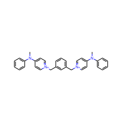 CN(c1ccccc1)c1cc[n+](Cc2cccc(C[n+]3ccc(N(C)c4ccccc4)cc3)c2)cc1 ZINC000013554573