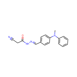 CN(c1ccccc1)c1ccc(/C=N/NC(=O)CC#N)cc1 ZINC000000354578