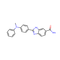 CN(c1ccccc1)c1ccc(-c2nc3ccc(C(N)=O)cc3[nH]2)cc1 ZINC000038320925