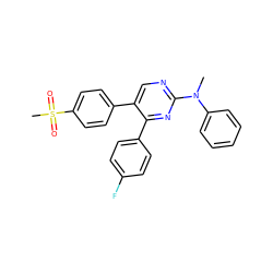 CN(c1ccccc1)c1ncc(-c2ccc(S(C)(=O)=O)cc2)c(-c2ccc(F)cc2)n1 ZINC000043060026