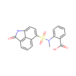 CN(c1ccccc1C(=O)O)S(=O)(=O)c1ccc2c3c(cccc13)C(=O)N2 ZINC000001926330