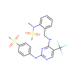 CN(c1ccccc1CNc1nc(Nc2ccc(S(C)(=O)=O)cc2)ncc1C(F)(F)F)S(C)(=O)=O ZINC000049872505