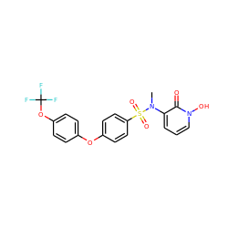 CN(c1cccn(O)c1=O)S(=O)(=O)c1ccc(Oc2ccc(OC(F)(F)F)cc2)cc1 ZINC000029128663