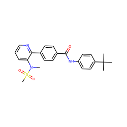 CN(c1cccnc1-c1ccc(C(=O)Nc2ccc(C(C)(C)C)cc2)cc1)S(C)(=O)=O ZINC000038149548