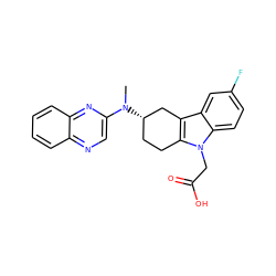 CN(c1cnc2ccccc2n1)[C@H]1CCc2c(c3cc(F)ccc3n2CC(=O)O)C1 ZINC000118875213