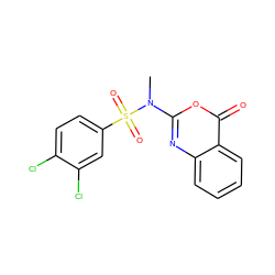 CN(c1nc2ccccc2c(=O)o1)S(=O)(=O)c1ccc(Cl)c(Cl)c1 ZINC000027898849