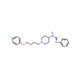 CN(c1nc2ccccc2s1)C1CCN(CCCCOc2ccc(F)cc2)CC1 ZINC000001536784