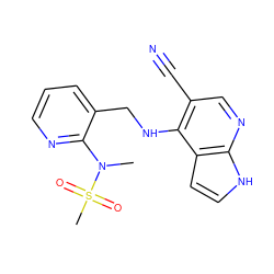 CN(c1ncccc1CNc1c(C#N)cnc2[nH]ccc12)S(C)(=O)=O ZINC000095593832