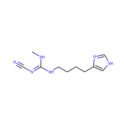 CN/C(=N\C#N)NCCCCc1c[nH]cn1 ZINC000048999591