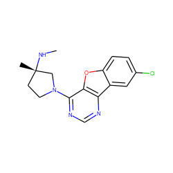 CN[C@@]1(C)CCN(c2ncnc3c2oc2ccc(Cl)cc23)C1 ZINC000049068780