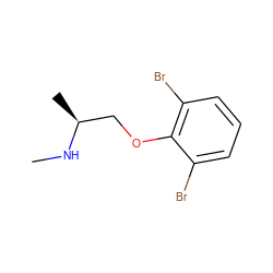 CN[C@@H](C)COc1c(Br)cccc1Br ZINC000103283205