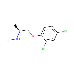 CN[C@@H](C)COc1ccc(Cl)cc1Cl ZINC000103288544