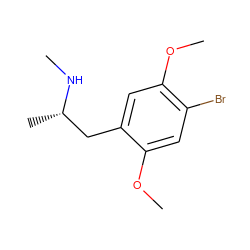 CN[C@@H](C)Cc1cc(OC)c(Br)cc1OC ZINC000013450454