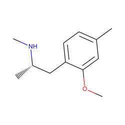 CN[C@@H](C)Cc1ccc(C)cc1OC ZINC000013450384