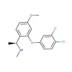 CN[C@@H](C)c1ccc(OC)cc1Oc1ccc(Cl)c(Cl)c1 ZINC000040979387