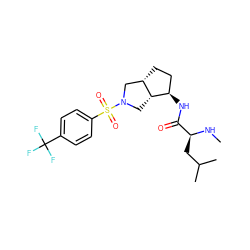 CN[C@@H](CC(C)C)C(=O)N[C@@H]1CC[C@H]2CN(S(=O)(=O)c3ccc(C(F)(F)F)cc3)C[C@H]21 ZINC000096921264