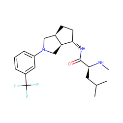 CN[C@@H](CC(C)C)C(=O)N[C@H]1CC[C@@H]2CN(c3cccc(C(F)(F)F)c3)C[C@@H]21 ZINC000096921257